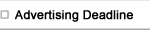 Advertising Deadline