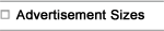 Advertisement Sizes